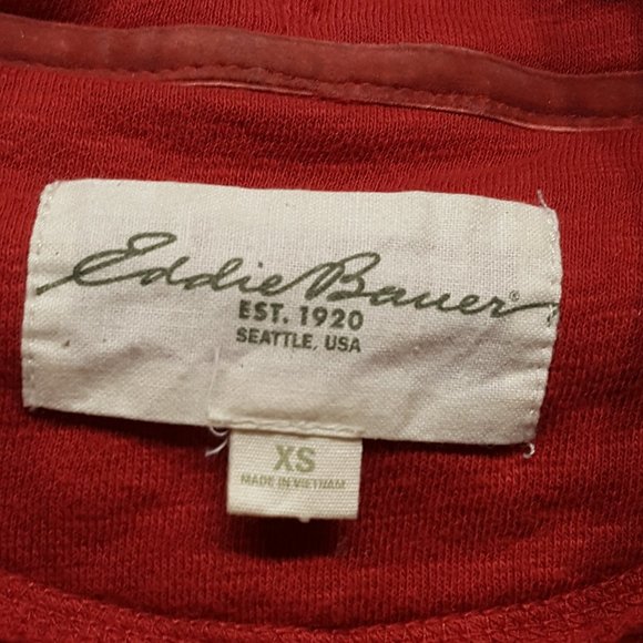 Eddie Bauer Cardigan Sweatshirt Open Front with Tie Size XS - Picture 7 of 14